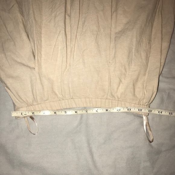 Uniqlo Linen ecru (cream-coloured) high-waisted skirt size S - Picture 8 of 12